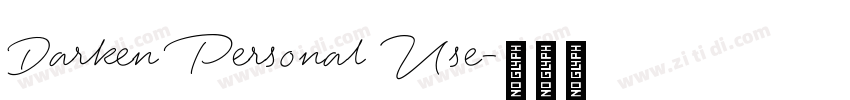 Darken Personal Use字体转换